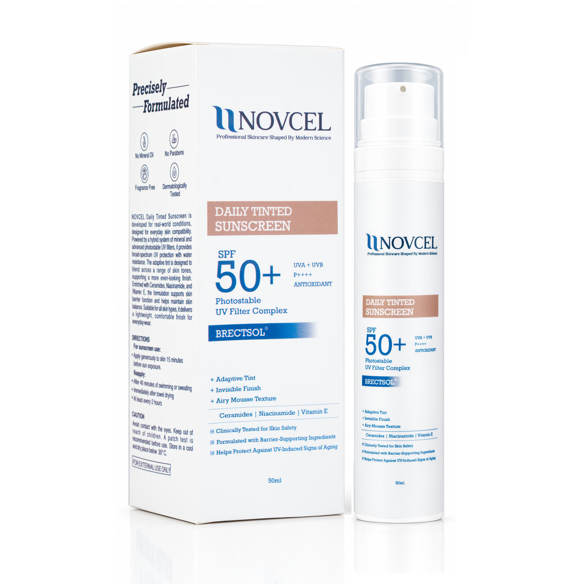 NOVCEL Daily Tinted Sunscreen SPF 50+ | IN-VIVO TESTED